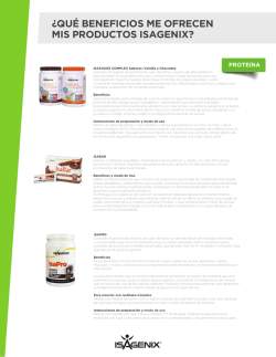 &iquest;qu&eacute; beneficios me ofrecen mis productos isagenix?