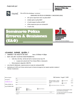 Seminario P&oacute;liza Errores & Omisiones (E&O)