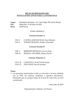 Beca de Pregrado 2016 - Embajada del Jap&oacute;n en el Per&uacute;