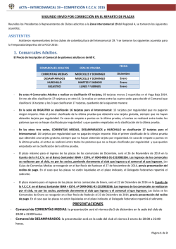1. Comarcales Adultos. PRESENTACIONES