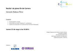 Recital de piano fin de Carrera Gonzalo Rabasa P&eacute;rez