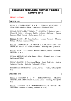 EXAMENES REGULARES, PREVIOS Y LIBRES