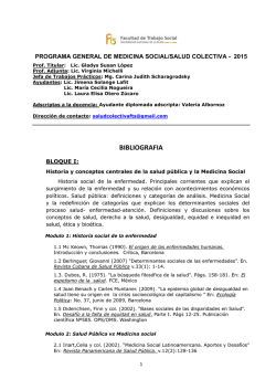 BIBLIOGRAFIA - Facultad de Trabajo Social