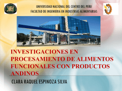 investigaciones en procesamiento de alimentos funcionales con