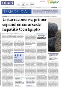 Un tarraconense, primer espa&ntilde;ol en curarse de hepatitis