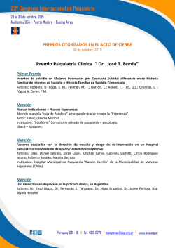 Premios - Asociaci&oacute;n Argentina de Psiquiatras
