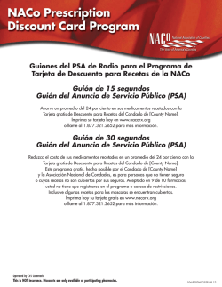 Guiones del PSA de Radio para el Programa de Tarjeta de