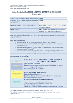 Sesi&oacute;n interioridad: `Poner mi grano de arena es importante