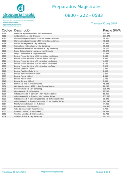 Preparados Magistrales 0800 - 222 - 0583