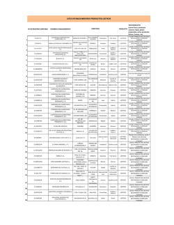 lista establecimientos productos l&aacute;cteos