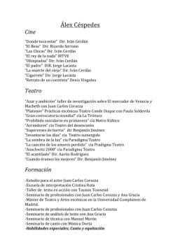 C.V de Actor - &Aacute;lex C&eacute;spedes