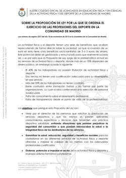 sobre la proposici&oacute;n de ley por la que se ordena