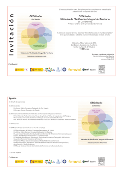 M&eacute;todos de Planificaci&oacute;n Integral del Territorio
