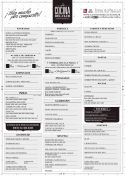 MENU DEL DIA o MENU JUGADOR