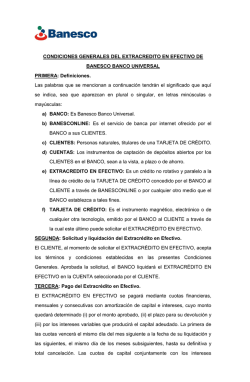 CONDICIONES GENERALES DEL EXTRACREDITO EN EFECTIVO