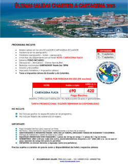 CARTAGENA PLAZA Pago Efectivo