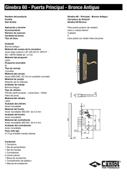 Ginebra 60 - Puerta Principal - Bronce Antiguo