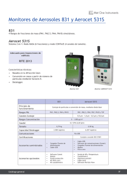 Cat&aacute;logo Monitores aerosoles Met One Instruments
