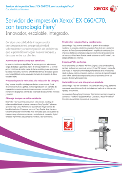 Servidor de impresi&oacute;n Xerox&reg; EX C60/C70, con tecnolog&iacute;a de Fiery