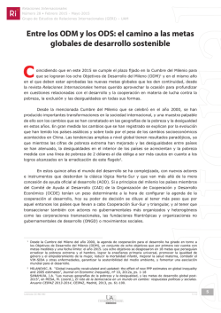 Entre los ODM y los ODS: el camino a las metas globales de