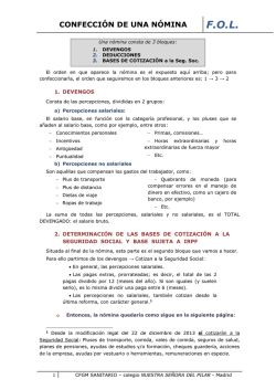 CONFECCI&Oacute;N DE UNA N&Oacute;MINA