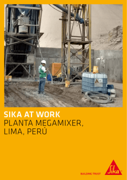 SIKA AT WORK PLANTA MEGAMIXER, LIMA, PER&Uacute;