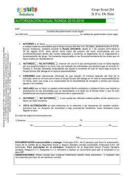 Grupo Scout 264 S.Fco. De Sales AUTORIZACI&Oacute;N ANUAL RONDA