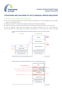 stocktaking and challenges of the eu financial services