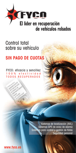 El l&iacute;der en recuperaci&oacute;n de veh&iacute;culos robados Control