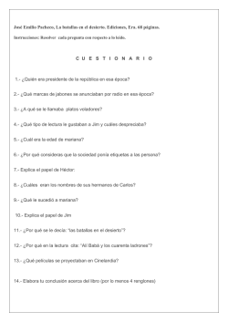 CUESTIONARIO Libro Las batallas en el desierto