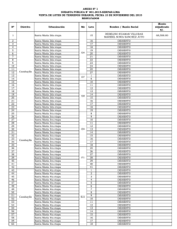 resultados subasta p&uacute;blica n&deg; 001 - 2015 - serpar