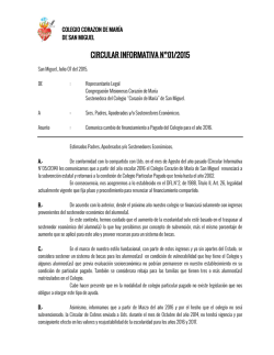 CIRCULAR INFORMATIVA N&deg;01/2015