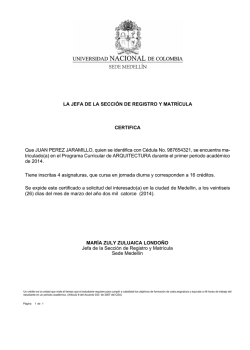 Se expide este certificado a solicitud del interesado(a) en la ciudad