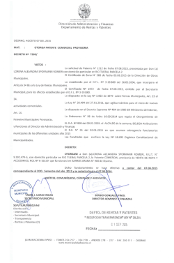 Direcci&oacute;n de Administraci&oacute;n y Finanzas Departamento de Rentas y