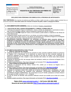 Requisitos - Departamento de Extranjer&iacute;a y Migraci&oacute;n
