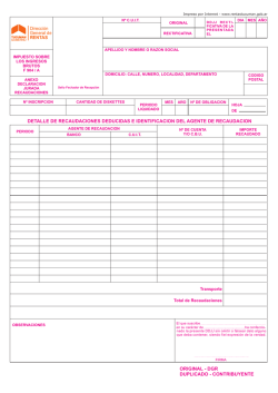 detalle de recaudaciones deducidas e identificacion del agente de