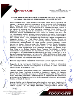 acta constitutiva - Gobierno supervisa y vigila obra p&uacute;blica en Nayarit
