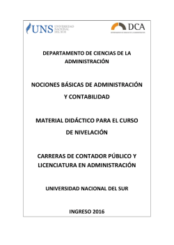 Nociones B&aacute;sicas de Administraci&oacute;n y Contabilidad