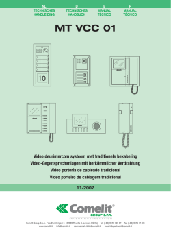 MT VCC 01 - Comelit Group S.p.A.