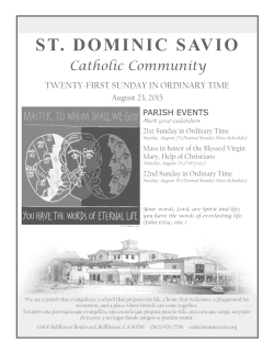 August 23, 2015 - St. Dominic Savio Church