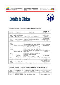 RESIDENCIAS SOCIO ASISTENCIALES PSIQUI&Aacute;TRICAS