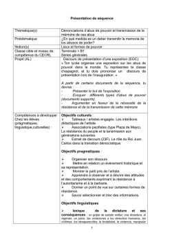 Pr&eacute;sentation de s&eacute;quence Th&eacute;matique(s) D&eacute;nonciations d`abus de