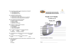 Forma &ldquo;D&rdquo; Prueba de 6&ordm; Grado NOTA