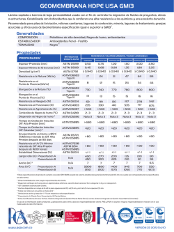 Descargar Ficha Tecnica Geomembrana HDPE LISA GM13