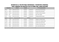 revision de la trayectoria profesional y entrevista personal nivel