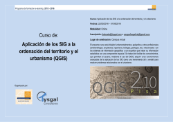 Curso de: Aplicaci&oacute;n de los SIG a la ordenaci&oacute;n del territorio y el