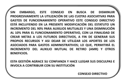 Comunicado N&ordm; 016-2015/AMUTSEP: Incremento del auxilio mutual