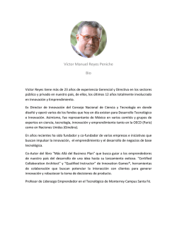 V&iacute;ctor Manuel Reyes Peniche Bio