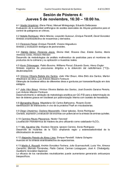 Jueves 5 de 16:30 a 18:00 hs.