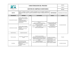 1. Caracterizaci&oacute;n del Proceso - sistema de gesti&oacute;n de calidad